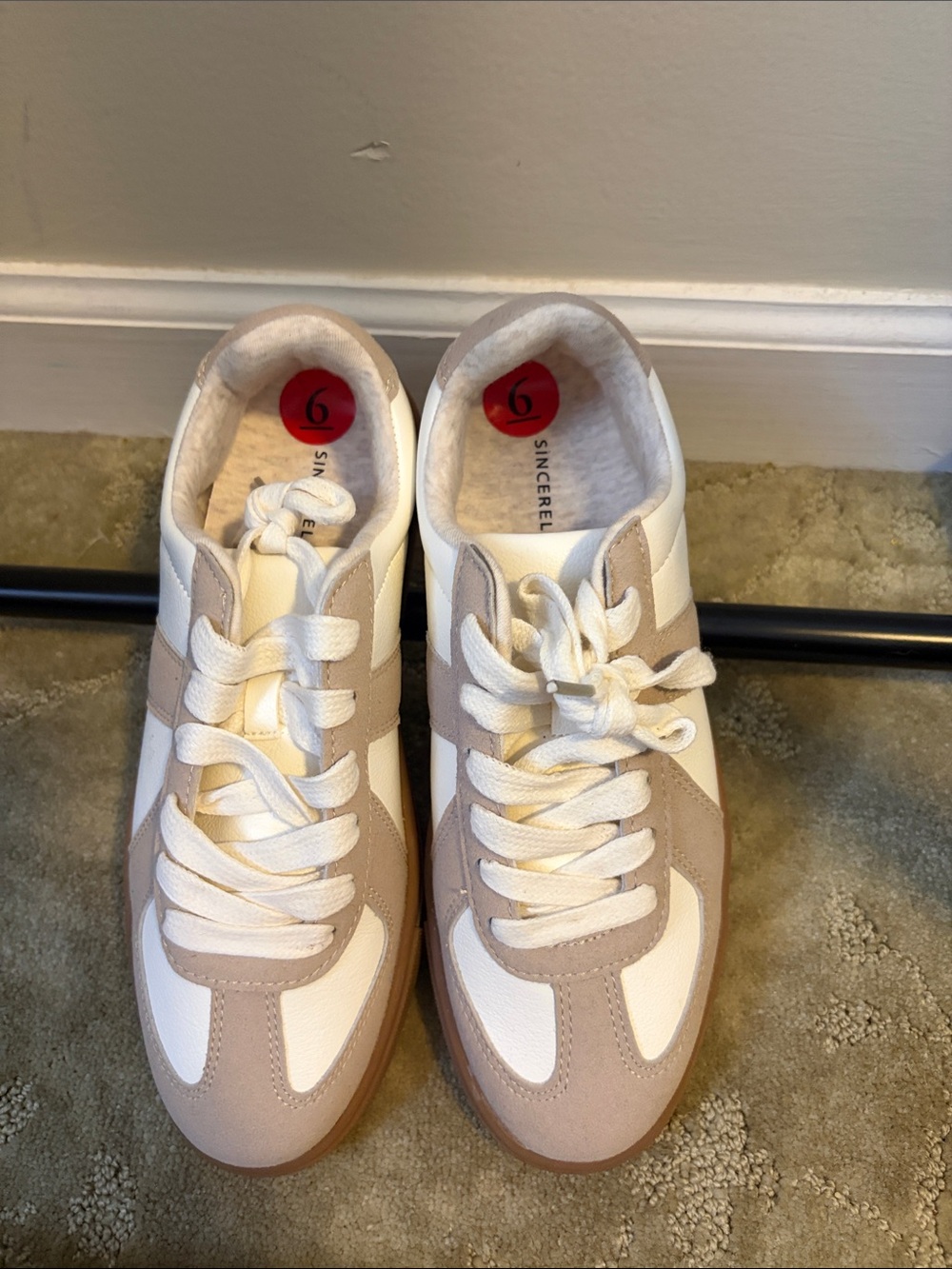 Sincerely Jules white and brown sneakers